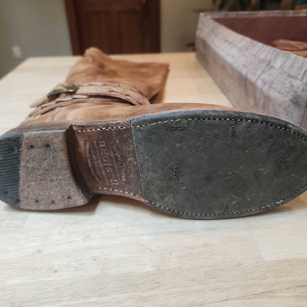 Bed|Stu Women's Eva Brown Leather Boots - Picture 6 of 11